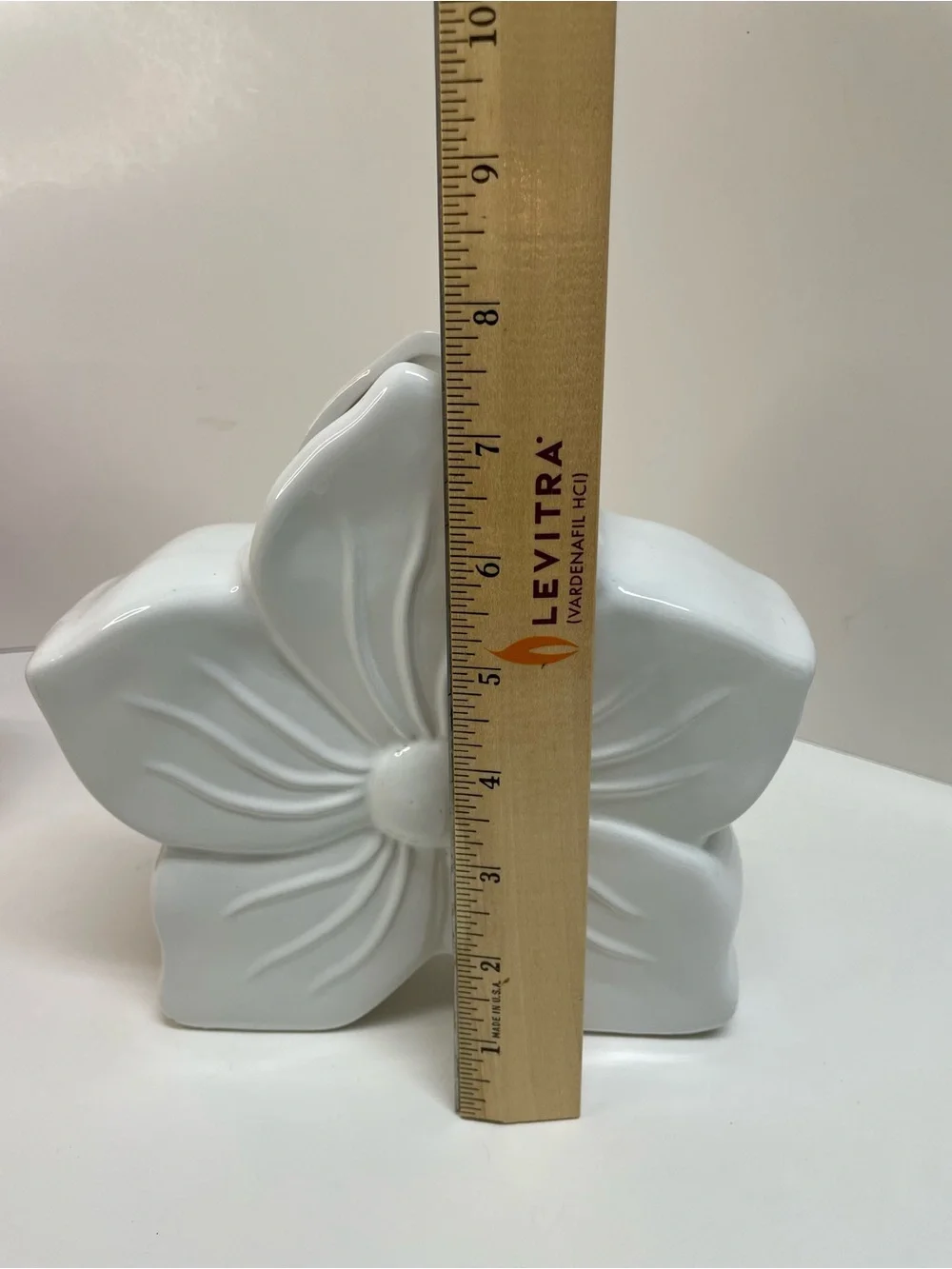 Floral Ceramic Flower Sculpture White